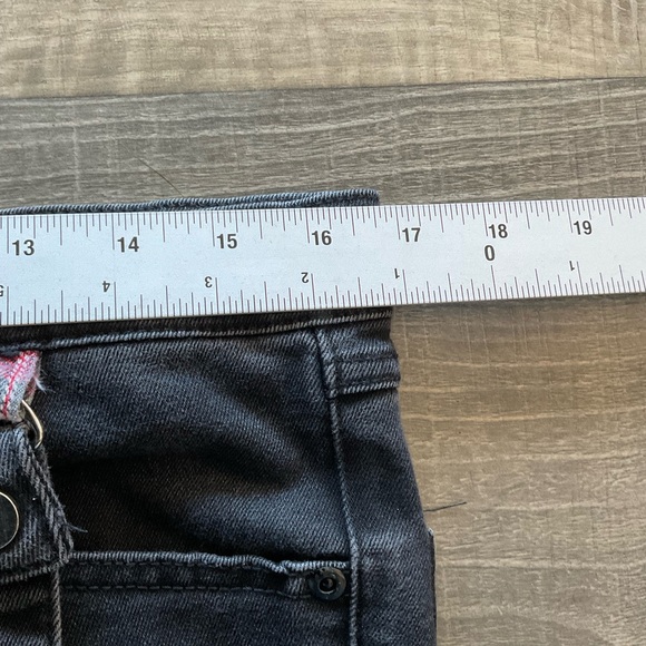 34x30 Hot Topic HT Denim Red Plaid Split Leg Stinger Jeans Mens Suspenders Cargo - Picture 8 of 16